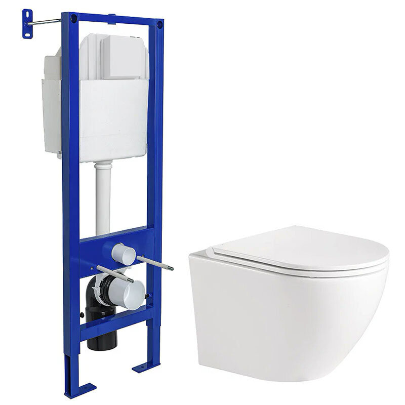 Изображение товара Инсталляция Berges Atom с безободковым унитазом BelBagno