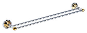 Изображение товара Полотенцедержатель двойной Bemeta Retro 144204058, 66.5 см, хром/золото