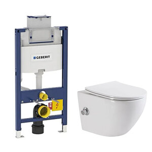 Изображение товара Инсталляция Geberit Omega с безободковым унитазом BelBagno UNO и сиденьем микролифт