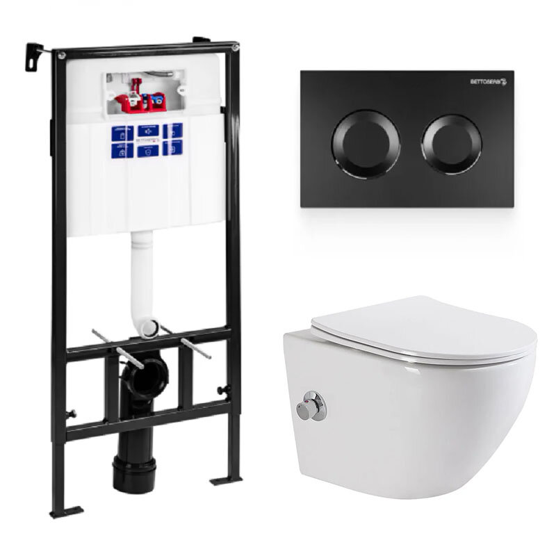 Изображение товара Инсталляция Bettoserb Sava Fix Slim с унитазом BelBagno UNO