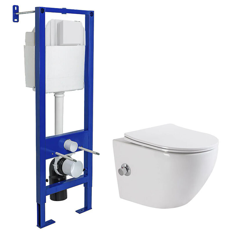 Изображение товара Инсталляция Berges Atom и унитаз BelBagno UNO с функцией биде