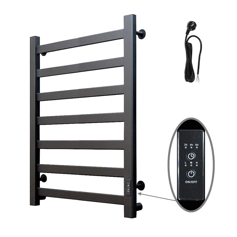 Изображение товара Электрический полотенцесушитель ПэкДиана1/8050Alчерн 50x80 см с таймером и терморегулятором