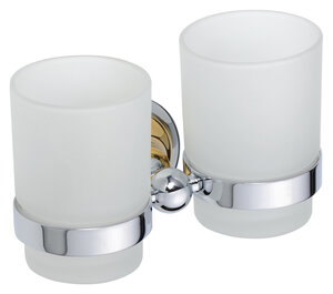 Изображение товара Стакан для зубных щеток двойной Bemeta Retro 144210028 хром/золото