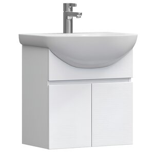 Изображение товара Водонепроницаемая подвесная тумба под раковину Vigo Wing 50 см Россия белая