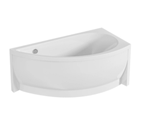 Изображение товара Ванна акриловая 1MarKa Piccolo 01пик1770пкс2+, 150 x 75 см, правая, с каркасом и сливом-переливом, белая