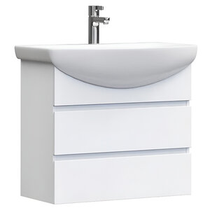 Изображение товара Тумба под раковину Vigo Wing 600-0-2 (Балтика) белая 60 см подвесная