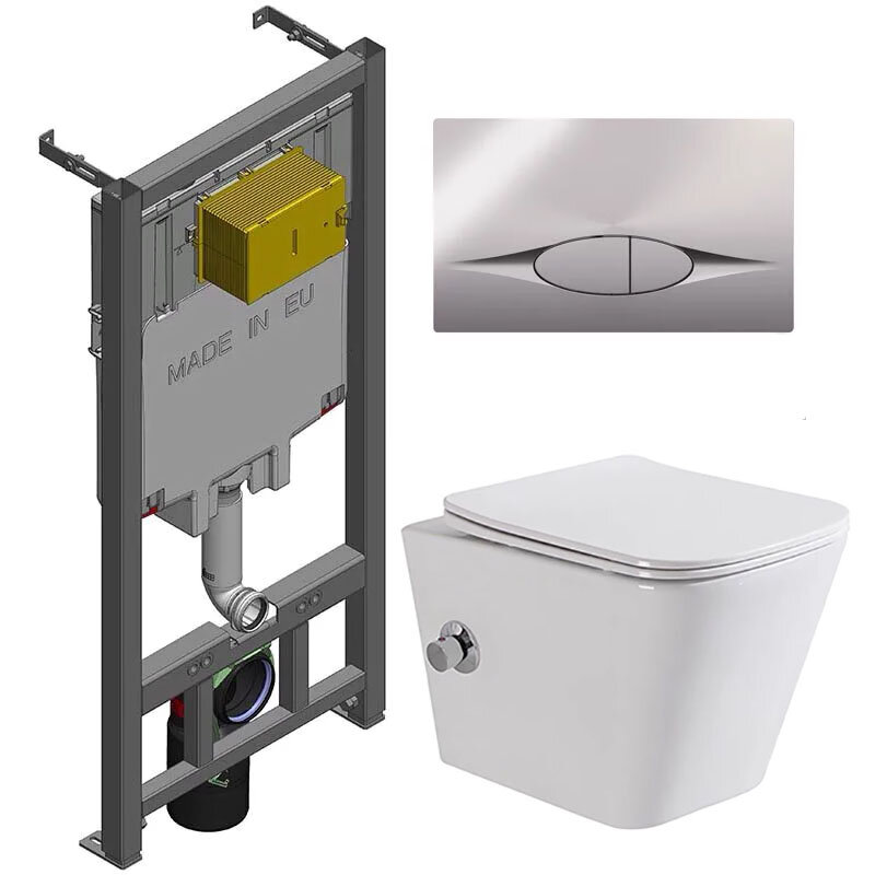 Изображение товара Инсталляция Jacob Delafon с безободковым унитазом BelBagno Due и функцией биде