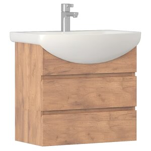 Изображение товара Тумба под раковину Vigo Wing 600-0-2 (Балтика) tp.WIN.BAL.60.2Y дуб золотой, 60 см, подвесная, дуб золотой