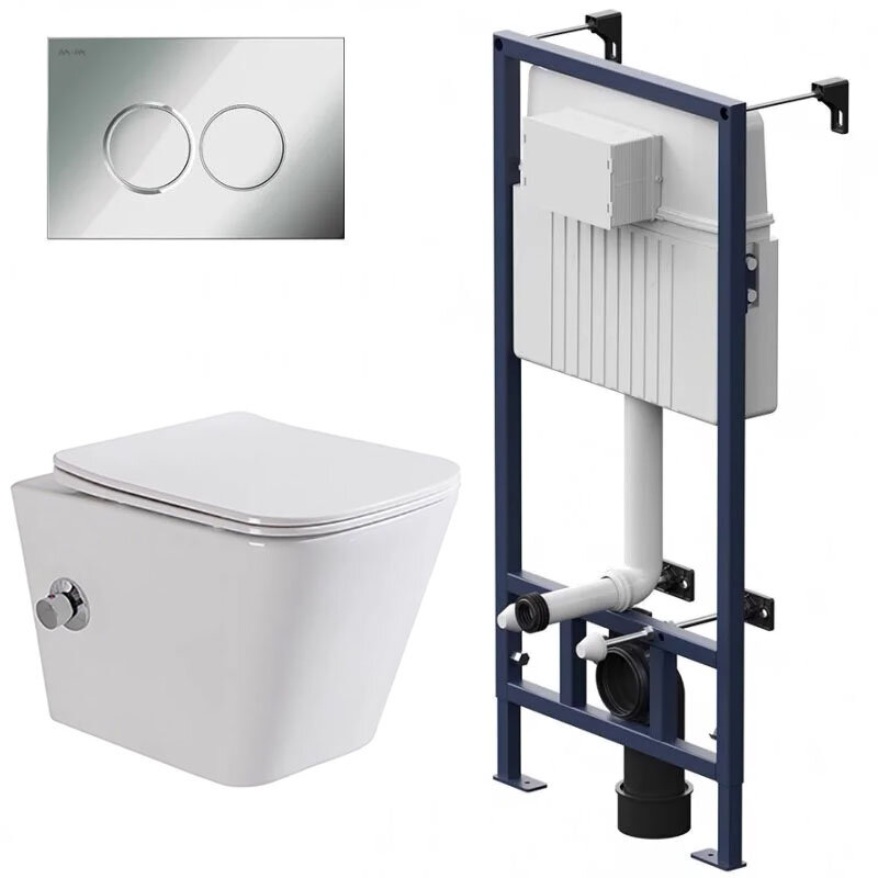 Изображение товара Инсталляция Am.Pm ProC с безободковым унитазом BelBagno Due и функцией биде