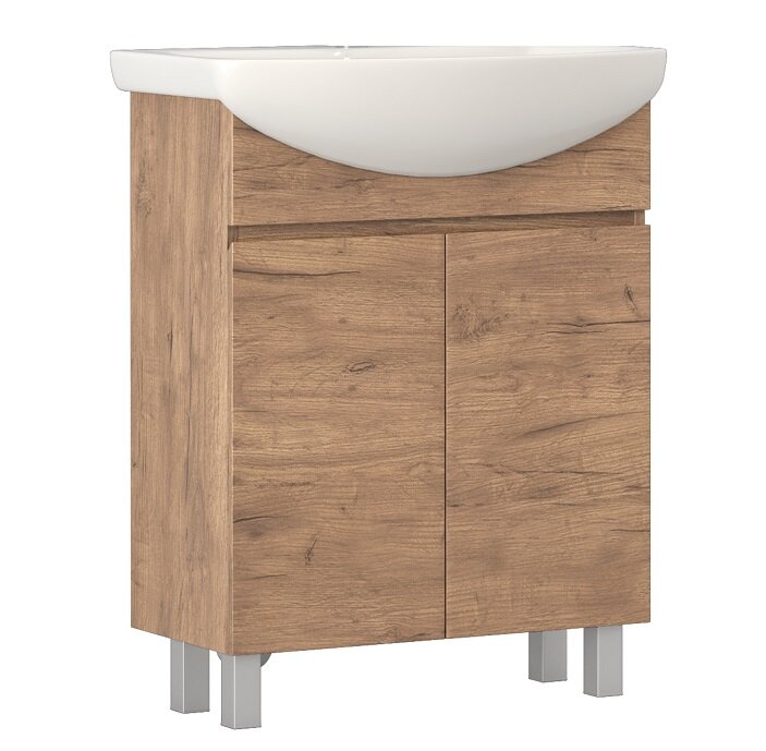 Изображение товара Тумба под раковину Vigo Wing 700-2-0 дуб золотой 70 см напольная