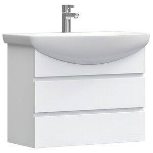 Изображение товара Тумба под раковину Vigo Wing 700-0-2 белая 70 см подвесная