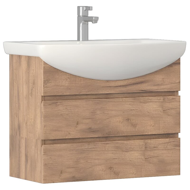 Изображение товара Тумба под раковину Vigo Wing 700-0-2 (Балтика) 70 см подвесная дуб золотой