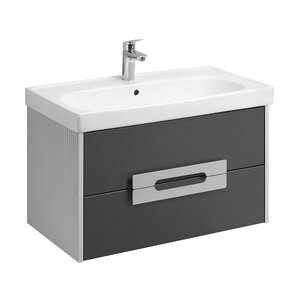 Изображение товара Тумба под раковину Aquaton Ар-Деко 1A280401DD8D0, 85 см, подвесная, цвет серый кобальт