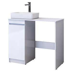 Изображение товара Тумба под столешницу Vigo Urban 400-1-0 tn.URB.40.1D, 100 см, напольная, для установки со стиральной машиной, белая