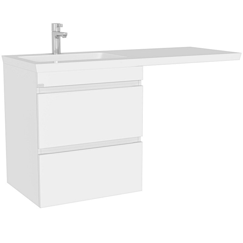 Изображение товара Тумба под раковину Vigo Urban 600-0-2 Kamilla 1200 043 60 см белая для ванной