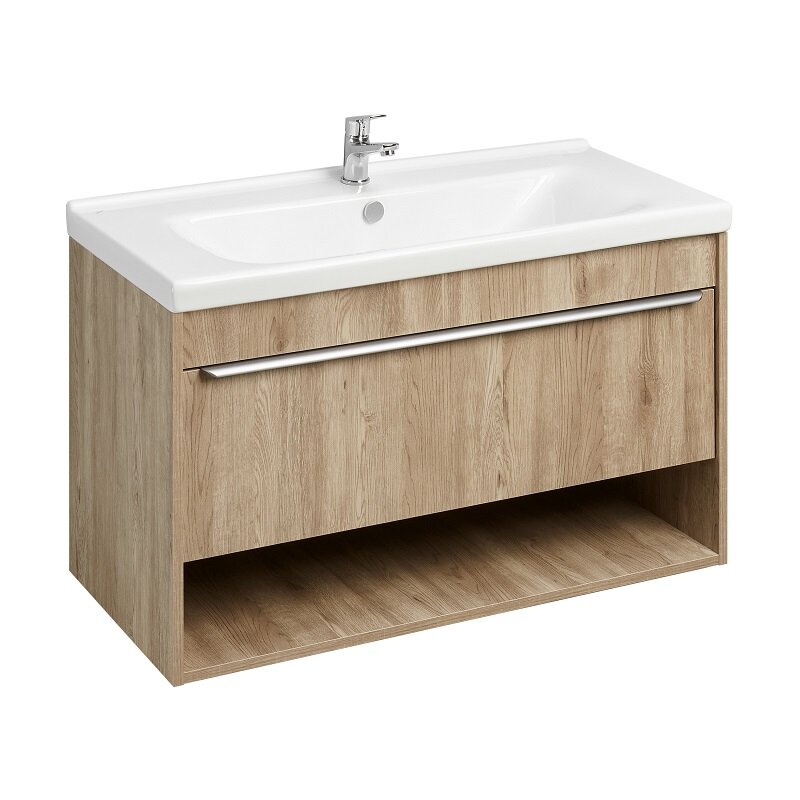 Изображение товара Тумба под раковину Aquaton Хоуп 1A287401HP6C0, 100 см, подвесная, цвет орех