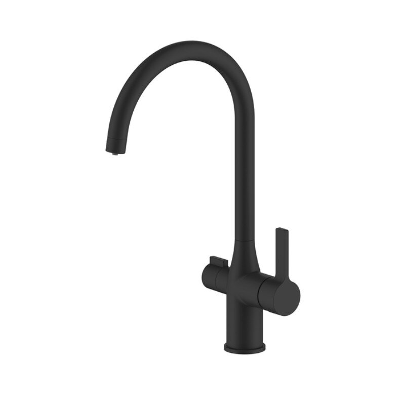 Изображение товара Смеситель для кухонной мойки Iddis Pure PURBLFJi05, с каналом для фильтрованной воды, черный матовый Изображение товара Смеситель для кухонной мойки Iddis Pure PURBLFJi05, с каналом для фильтрованной воды, черный матовый