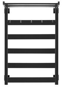 Изображение товара Полотенцесушитель водяной Secado Комано 1 КСП, 4603777441234, ширина 60 см, высота 80 см, подключение универсальное 60 см, черный матовый