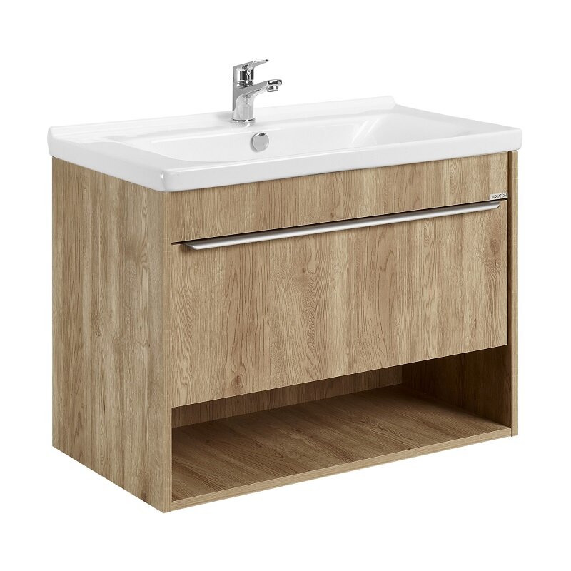 Изображение товара Тумба под раковину Aquaton Хоуп 1A287301HP6C0, 80 см, подвесная, цвет орех