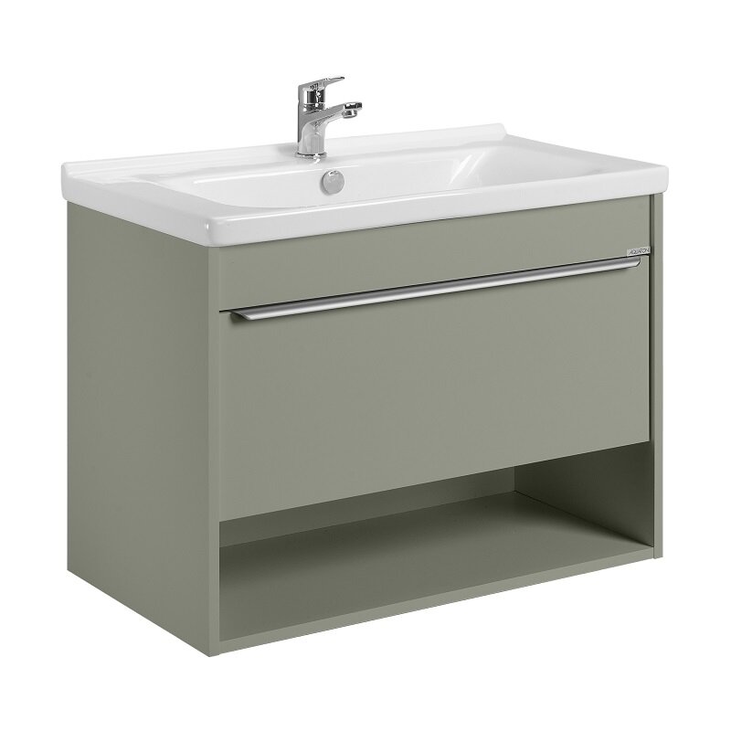 Изображение товара Тумба под раковину Aquaton Хоуп 1A287301HP9D0, 80 см, подвесная, цвет хаки