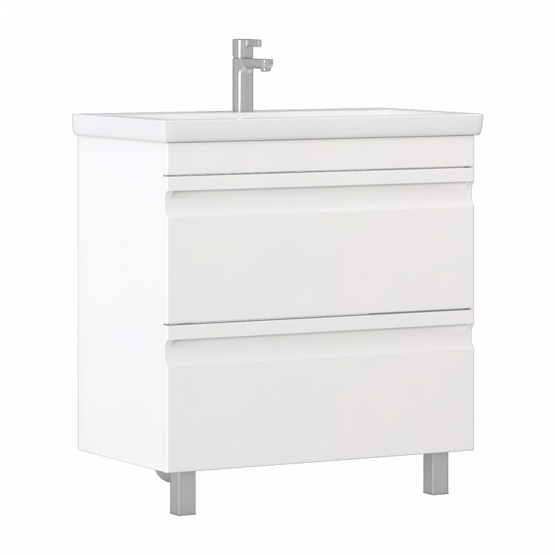 Изображение товара Тумба под раковину Vigo Holly 800-0-2 (Como) 041 белая 80 см напольная