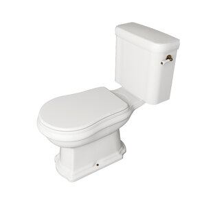 Изображение товара Унитаз Kerasan Retro с горизонтальным выпуском, фурнитура бронза, 101301/107101/760393/756993