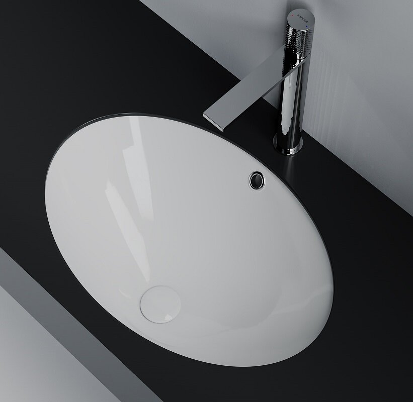 Изображение товара Раковина Ceramicanova Era CN6081 61.5 см, белый фарфор, угловая, с переливом