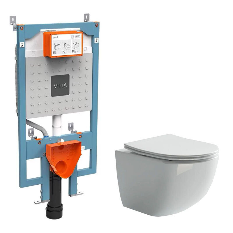 Изображение товара Инсталляция Vitra V-Fix Prime с унитазом Ceramicanova Forma Rimless