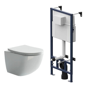 Изображение товара Инсталляция Am.Pm ProC с безободковым унитазом Ceramicanova Forma Rimless, сиденье микролифт, I012707/CN3009, сантехфарфор