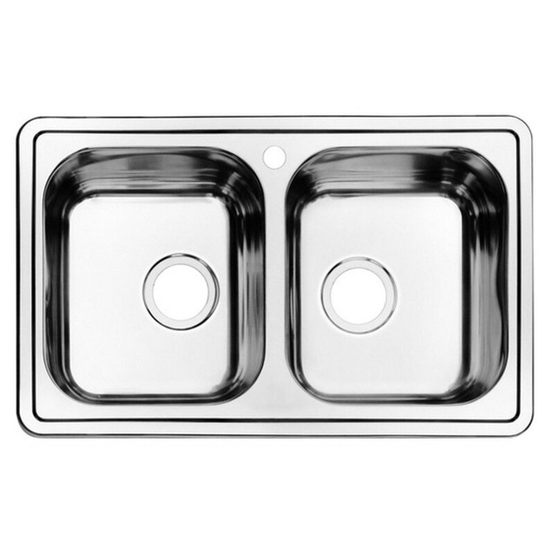 Изображение товара Мойка кухонная Iddis Strit STR78S2i77K, 78 см, нержавеющая сталь, поверхность шелк, цвет сталь матовая (сатин)