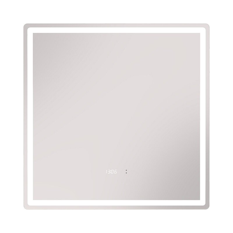 Изображение товара Зеркало Vigo Geometry Luxe 700 с LED-подсветкой, часами, антизапотеванием и бесконтактным управлени