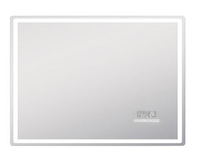 Изображение товара Зеркало Vigo Geometry Media voice 1000, 050, 100 х 70 см, LED-подсветка, сенсор, часы, датчик температуры, антизапотевание, Bluetooth, 2 стереоколонки, голосовое управление