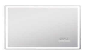 Изображение товара Зеркало Vigo Geometry Media voice 1200, 052, 120 х 70 см, LED-подсветка, сенсор, часы, датчик температуры, антизапотевание, Bluetooth, 2 стереоколонки, голосовое управление