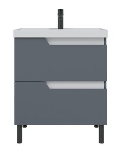 Изображение товара Тумба под раковину СаНта Антарес 700520, 70 см, напольная, графит матовый