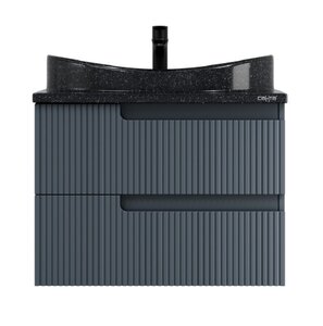 Изображение товара Тумба под раковину СаНта Альтаир 700502, 70 см, подвесная, графит матовый