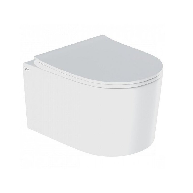 Изображение товара Подвесной унитаз Iddis Stone STORNSEi25 безободковый с сиденьем Soft Close белый