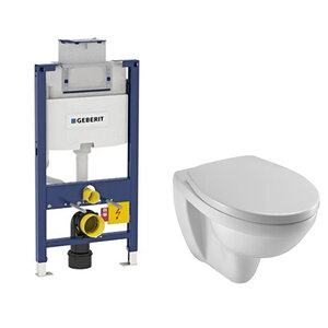 Изображение товара Инсталляция Geberit Omega с безободковым унитазом Jacob Delafon Patio, сиденье микролифт, 111.030.00.1/E4187-00/017503