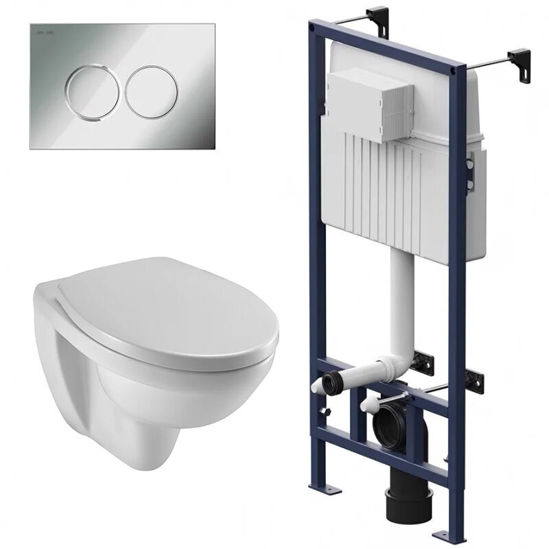 Изображение товара Инсталляция Am.Pm ProC с безободковым унитазом Jacob Delafon Patio белого цвета с микролифтом