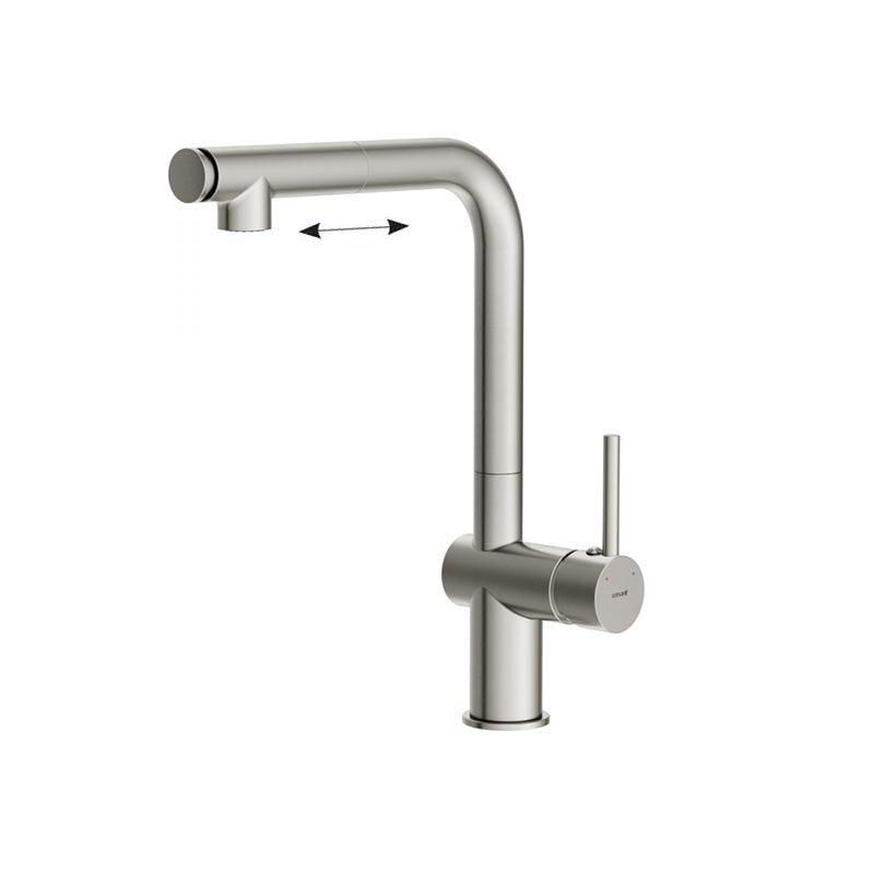 Изображение товара Смеситель Cersanit Flavis 68238 с выдвижным изливом, сатин