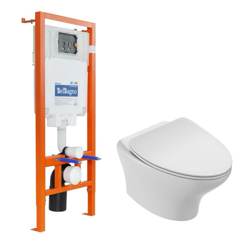 Изображение товара Подвесной унитаз Jacob Delafon Nouvelle Vague безободковый с микролифтом и инсталляцией