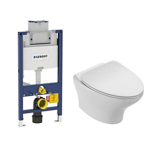 Изображение товара Инсталляция Geberit Omega с безободковым унитазом Jacob Delafon Nouvelle Vague, сиденье микролифт, 111.030.00.1/EDJ102-00/E20069-00