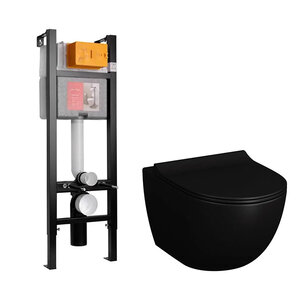 Изображение товара Инсталляция Jacob Delafon с безободковым унитазом Vitra Sento, сиденье микролифт, E33131RU-NF/7748B083-0101/120-083-009