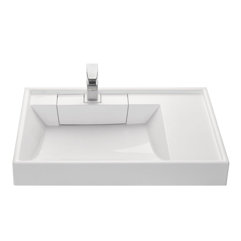 Изображение товара Раковина Aquaton Рейн 1A72113KRW010, 80 см, литьевой мрамор, левая, белая
