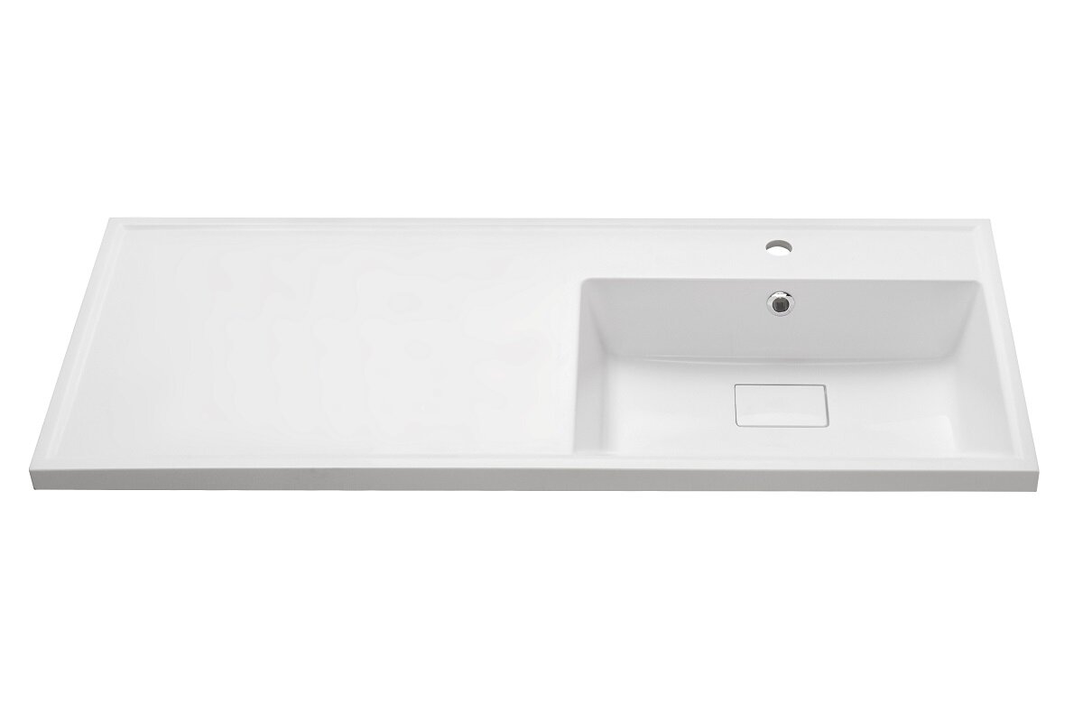 Изображение товара Раковина Aquaton Лайн 1A72083KLF010 120 см из искусственного камня Изображение товара Раковина Aquaton Лайн 1A72083KLF010 120 см из искусственного камня