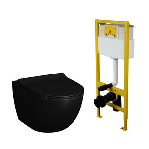 Изображение товара Инсталляция Elsen с безободковым унитазом Vitra Sento, сиденье микролифт, EIN500.1120/7748B083-0101/120-083-009