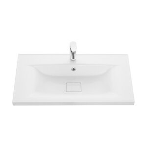 Изображение товара Раковина Aquaton Айрис М 80 см из литого мрамора, белая