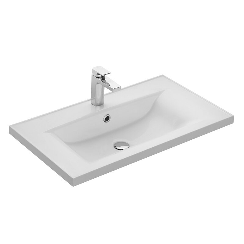 Изображение товара Раковина Aquaton Айрис 1A722931AG010, 80 см, литьевой мрамор, белая