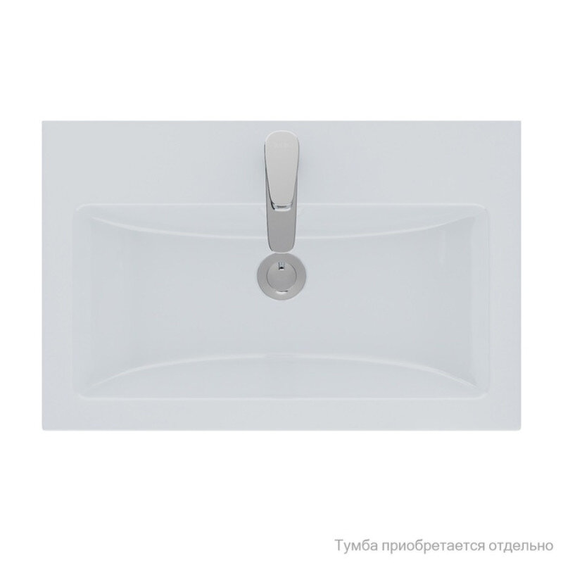 Изображение товара Раковина Id​dis Optima Home 0157000i28 Прямоугольная белая с переливом