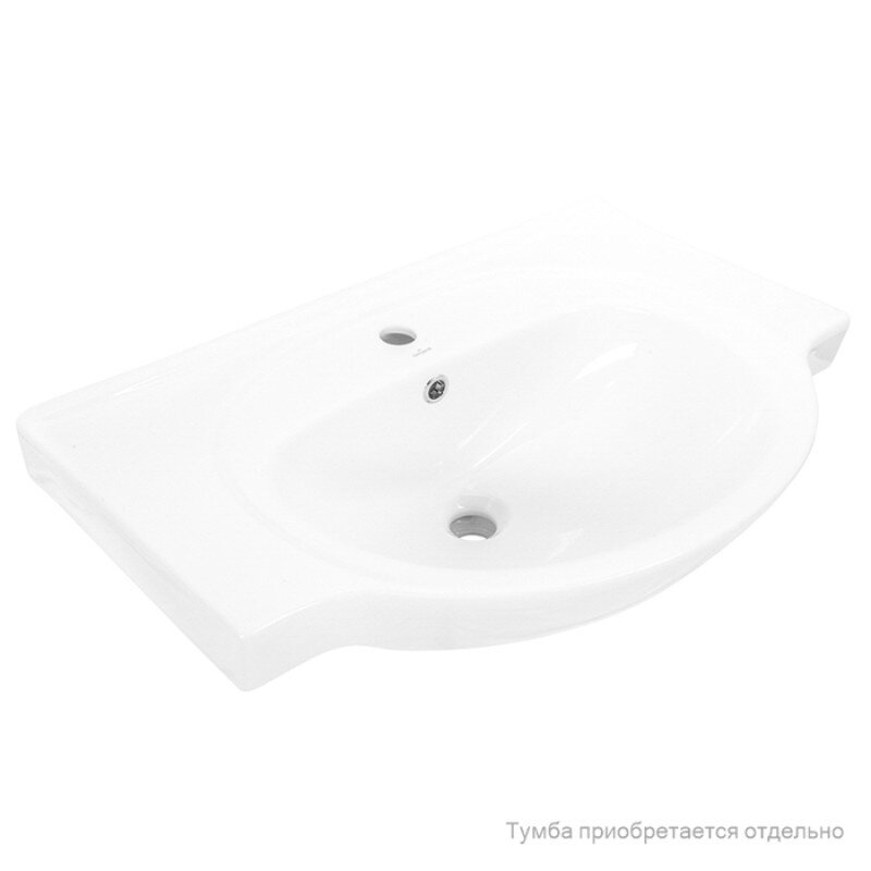 Изображение товара Раковина Iddis Optima Home 70 см белый санфаянс угловая монтаж