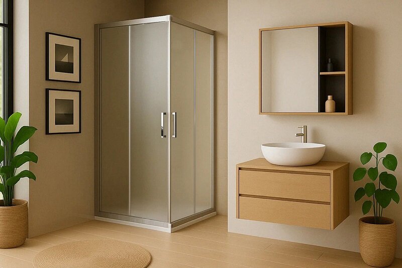 Изображение товара Душевой уголок Royal Bath RB100HPD-C-ST 100x100 см матовое стекло сатин